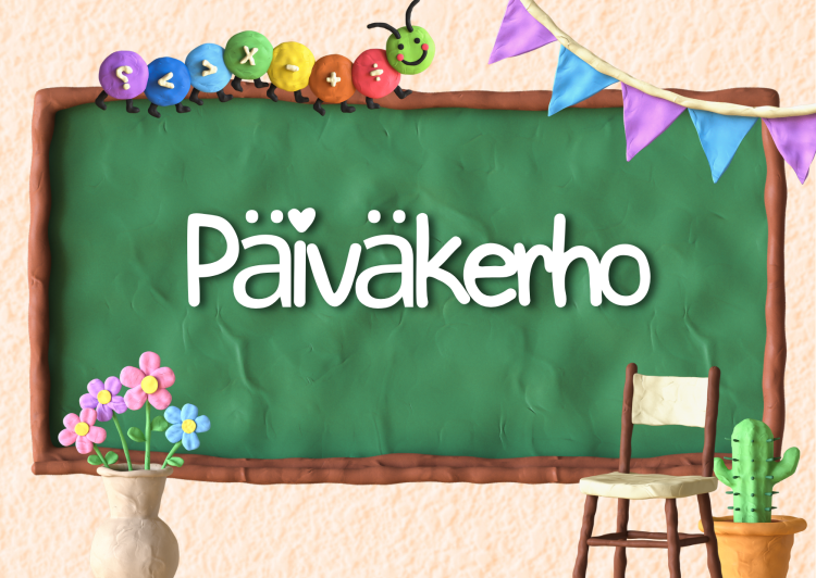 Liitutaululla teksti Päiväkerho