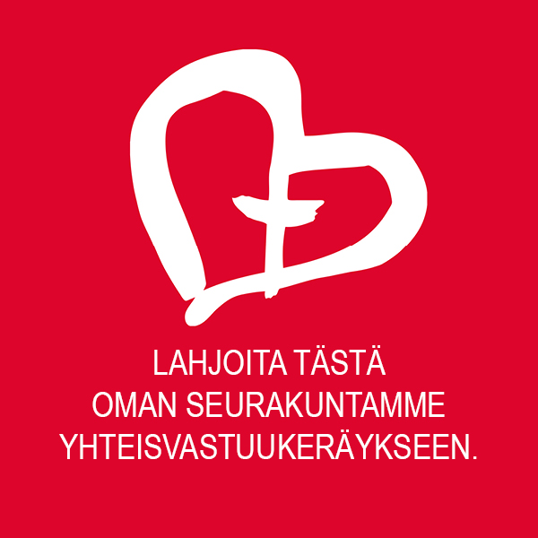 Kuvassa on yhteisvastuukeräyksen punainen logo